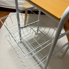 最終値下げ キッチンワゴン 引き出し式 幅49cm、奥行30cm、高さ70cmの画像