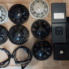 [サンエス]・バッテリーRD9420J・充電アダプタRD9345 [株式会社空調服] ファン7個・接続線２本の画像