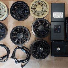 [サンエス]・バッテリーRD9420J(ケース付)・充電アダプタRD9345 [株式会社空調服] ファン7個・接続線２本の画像