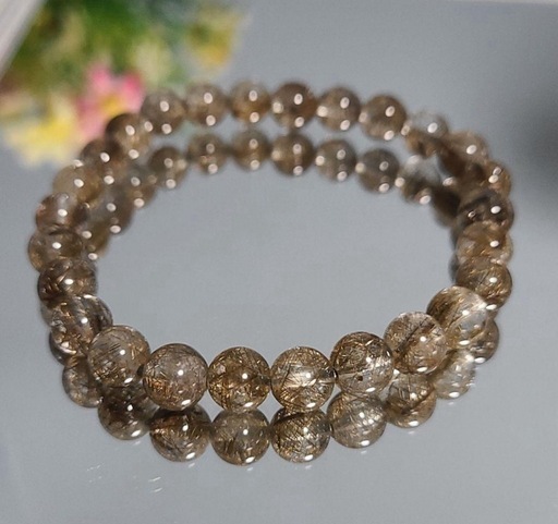 天然 高品質 シルバールチルクオーツ ブレスレット 7.5ミリ