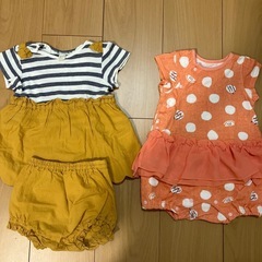70サイズ女の子夏服4点セットの画像