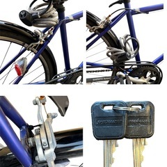 受付終了いたしました【ジャンク品】 前輪パンク カゴ歪み スポーツタイプ カゴ付き　自転車 鍵付き 　　の画像