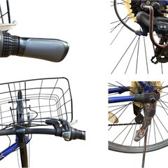 受付終了いたしました【ジャンク品】 前輪パンク カゴ歪み スポーツタイプ カゴ付き　自転車 鍵付き 　　の画像