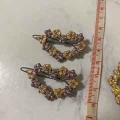 美品✨ヘアピン ハート お花 【送料込み】　平成レトロの画像