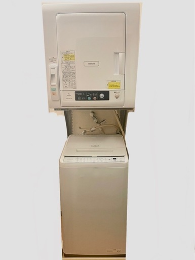 日立衣類乾燥機本体＋スタンド＋洗濯機本体 (K) 反町の生活家電
