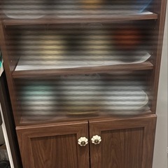 ニトリ　食器棚　キャビネット　アンティーク　の画像