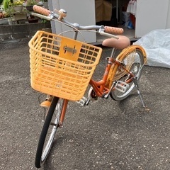 自転車　２０インチ　オレンジ色　の画像