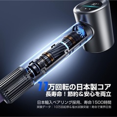 【新品未使用品】2025年ドライヤー　日本製ベアリング 静音長寿命 4 段温風& 2 段風量 【温冷リズム】 の画像