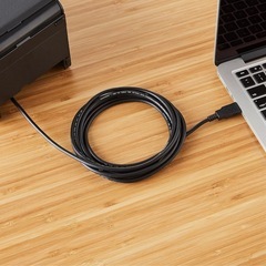 Amazonベーシック USB ケーブル USB2.0 プリンター対応 3.0m (USB-A オス - USB-B オス), ブラックの画像