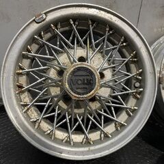 希少 RAYS VOLK ABTISAN SPIRIT レイズ ボルクワイヤー 14インチ 4本 6J5HPCD114.3約+18 ワイヤーホイール 旧車ホイール 当時物(MHF017MYR)クレジットカード QRコード決済可能の画像