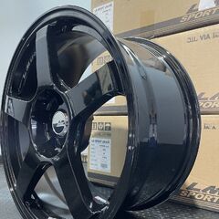 【新品】LEHRMEISTER LM SPORT LM-05R レアマイスター 18インチ 4本 8.5J5HPCD120+45 グロスブラック 球面ナット BMW等 (MHZ768)クレジットカード QRコード決済可能の画像