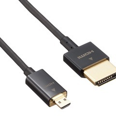 エレコム micro HDMI ケーブル 2m 4K × 2K対応 スーパースリム ブラックの画像