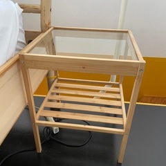 NESNA ネスナ サイドテーブル（竹製）36×35cmの画像