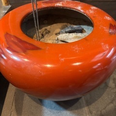 アンティーク陶器塗り火鉢の画像