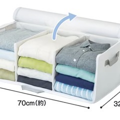 ニトリ　衣類収納バッグ ガバット(L)2個、（M）1個　3個セットの画像