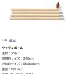 決まりました‼️キャンプギア⭐︎ウッディーポール⭐︎（Alpen限定品）の画像