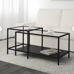 IKEA ガラスローテーブルの画像