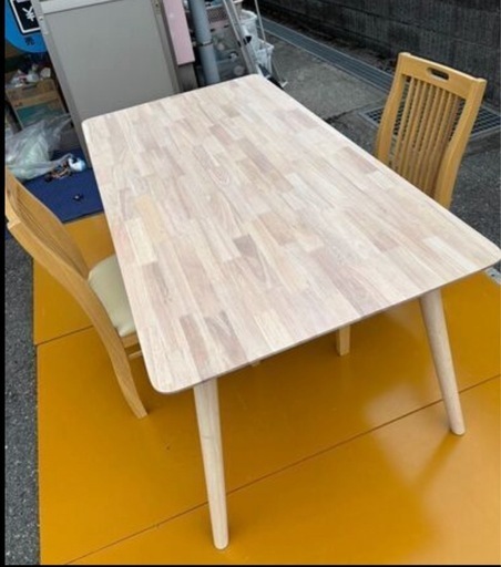 新品同様　北欧ダイニングテーブル 幅150ｃｍ　椅子２脚付 極上品