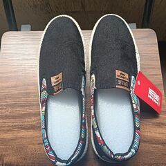 新品 26cm メンズ スリッポン ブラック シューズ 靴 男女兼用(H193-ZS)の画像