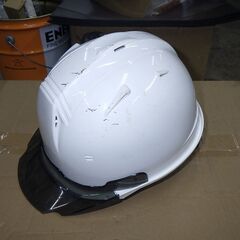使用品 進和化学工業 作業用ヘルメット SS-19V型 ホワイト スケルトンバイザー TYPE B スモークの画像