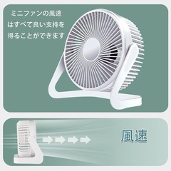 USBファン　2個セット　デスクファン　卓上扇風機の画像