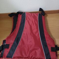 フィッシング用ライフジャケット レッド/ブラックの画像