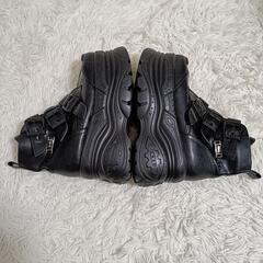 【美品】YOSUKE ヨースケ 厚底ブーツ 24.5cm 黒 ゴスロリ パンクの画像