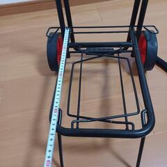 金属製キャリーカート 約90cm レッドホイールの画像
