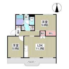 💕カップル・ファミリーにおすすめ✨２LDKのお部屋🎵💕初月…