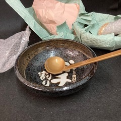 アサヒビール　未使用　バチ割り」と呼ばれる焼酎の飲み方を提供する際に使われる器と柄杓　2個 和食器の画像