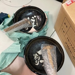 アサヒビール　未使用　バチ割り」と呼ばれる焼酎の飲み方を提供する際に使われる器と柄杓　2個 和食器の画像