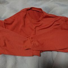 □　レディース　GRL　グレイル　裏毛ラウンドヘムクロップド丈スウェットトップス　サイズFの画像