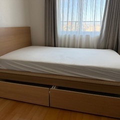 IKEA  イケア　シングルベッド２（白マットレス）の画像