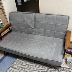 【決まりました】Amazon 19,800円購入　オシャレ2人掛けソファー　グレー　ほとんど使っていません　引っ越しの為、29日火曜日迄限定の画像