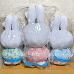 ミッフィー miffy GRAN＋ぬいぐるみ お花のワンピース 特大サイズ ぬいぐるみ アイス柄のワンピース 3個セットの画像