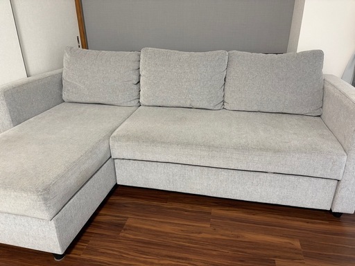 冬忍様お取引中
【定価79,990】ニトリ布張りカウチソファベッド　※ お値下げ致しました！