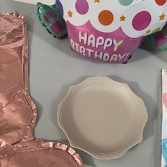 一歳のお誕生日　セット　バルーン　ケーキ皿の画像
