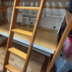 ロフトベッド　　システムベッド　　オクモト　ハシゴ付き
の画像