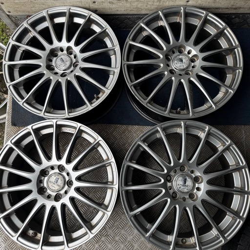 WORK FERVORE 18インチ　7.5J ET53 PCD114.3 シルバー　アルミホイール