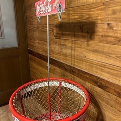 コカコーラ店舗什器　ディスプレイ　カゴカート　ハンガーラック　置物　昭和レトロ　ビンテージ　シェルフ　箪笥の画像
