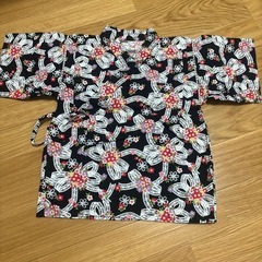 ⑦【美品】甚平　120サイズ　女の子の画像