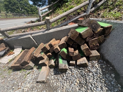 中古 枕木 60本程度 ガーデニング 木材 薪 階段