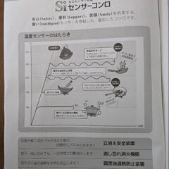 ノ－リツ　Ｓiセンサ－付ガステーブルコンロあげます。の画像