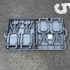 取引早い方！BBQ ピクニック テーブル 椅子4脚セットの画像