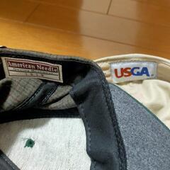 メンズ　ゴルフキャップ　ヴィンテージ　2個セット　メイド・インUSA　アメリカ製の画像