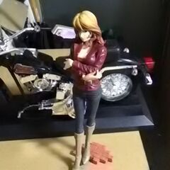 ジャンク品　ハーレーバイク型(時計) 峰不二子フィギュアセットの画像