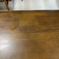 【ニトリ】T-01 ダイニングテーブル 165cm／ミドルブラウン／4人用／分解済／引取歓迎（配達可）の画像