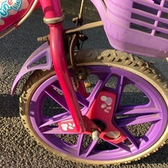 子供用自転車18インチ ピンクの画像