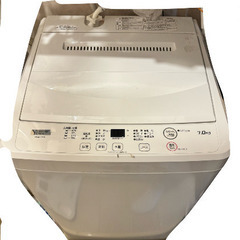 洗濯機　YAMADASELECT 洗濯機 7.0kg ホワイト YWMT70H1の画像