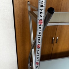 オシャレなガラス天板のPCラック　PCデスク　　の画像